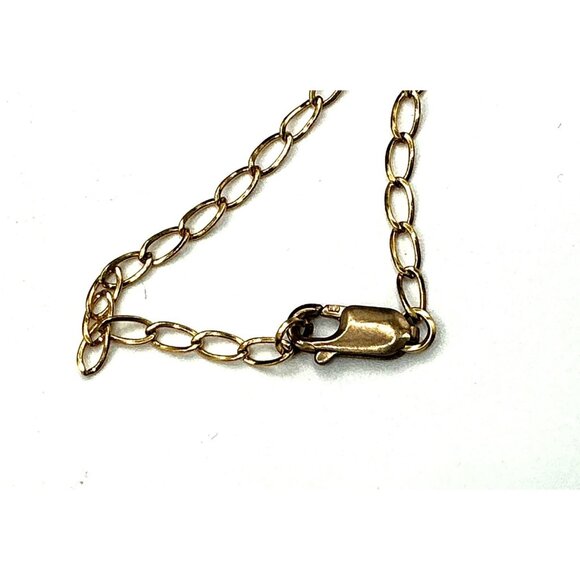 Tigers Eye Pendant Necklace With Gold Wire Wrap and Chain - Picture 4 of 5